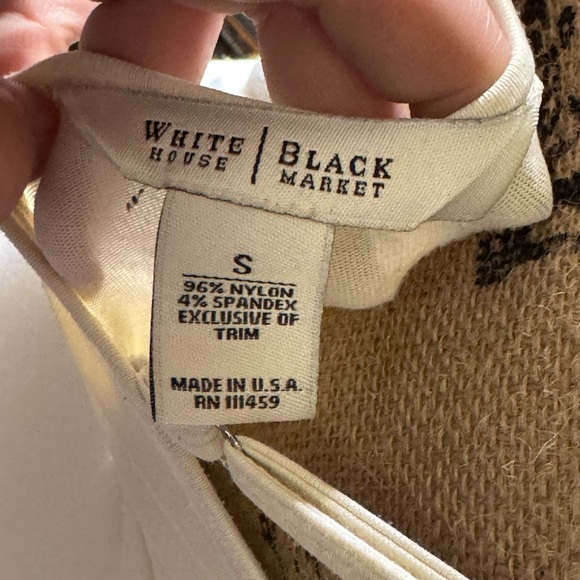 WHBM cream colored, lace lined nighty. Adjustable spaghetti straps. Size Small. - Picture 15 of 16